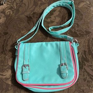 Turquoise Pink Shoulder Purse